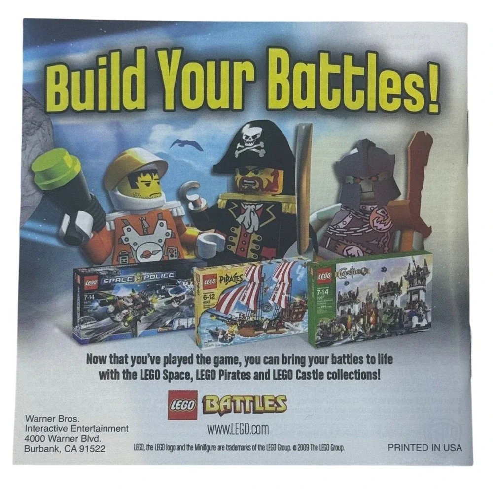 LEGO Battles‎ Nintendo DS Instruction Manual Booklet NTR-C5SE-USA 2009